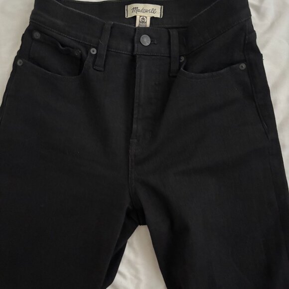 Madewell The Perfect Vintage Wide-Leg Jean, Black, Size 26 - Picture 4 of 5